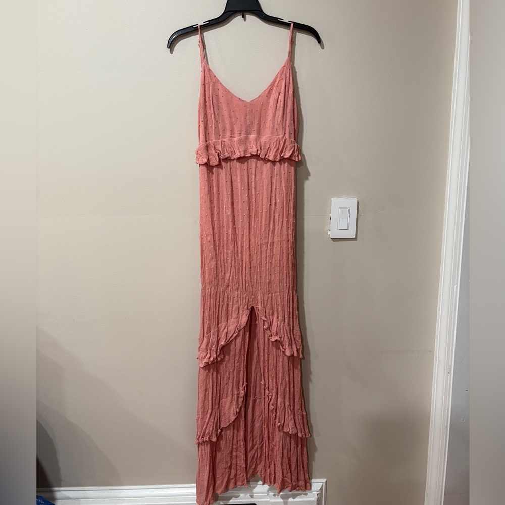 Blue Blue Peach Ruffled Dress